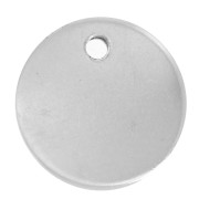 Lucky charm eye epoxy resin 12 mm Old Silver Tone