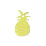 Tropcial pineapple charm 20 mm - costume jewelry creation - Yellow x1