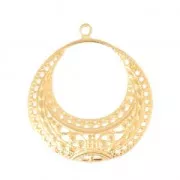 Spacer earring ethnic motif 27 mm fine Gold plated