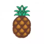 Wooden pineapple pendant 40x22 mm - for DIY creation of accessories & jewels