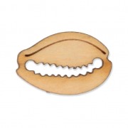 Wooden shell pendant 20x13 mm - for DIY creation of accessories & jewels|raw }}