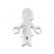 Spacer girl 2 loops 17.2x12.6 mm Antique Silver Plating 