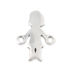 Spacer girl 2 loops 17.2x12.6 mm Antique Silver Plating 