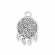 Metal charm dream catcher 18x12 mm Antique Silver Plating