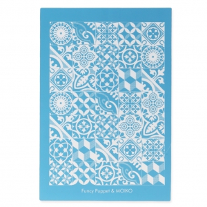 Silk Screen Moiko for polymer clay 74x105 mm - Cement tile 1.5cm Fancy Puppet