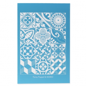 Silk Screen Moiko for polymer clay 74x105 mm - Cement tile 2.5 cm Fancy Puppet