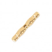 3 rows metal spacer 21x3.5 mm fine Gold plated