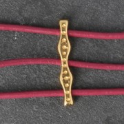 3 rows metal spacer 21x3.5 mm fine Gold plated