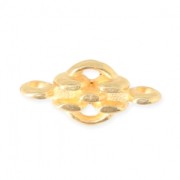 Metal spacer 2 loops chain shape 12 mm fine Gold plated|raw }}