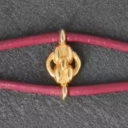 Metal spacer 2 loops chain shape 12 mm fine Gold plated