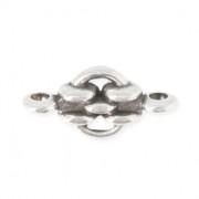 Metal spacer 2 loops chain shape 12 mm Antique Silver Plating  |raw }}