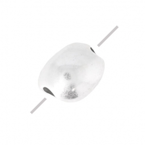 Irregular beads 7x6 mm Antique Silver Plating x5