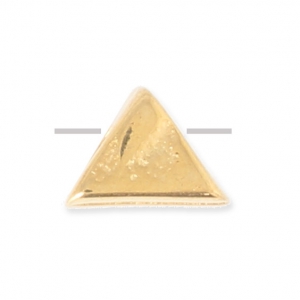 Triangular metal bead 7 mm fine Gold plated