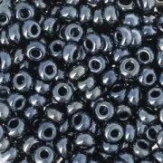 Preciosa Seed beads 7/0 3.5 mm - Jet Hematite x10g