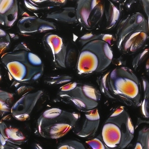 Pip 5x7 mm Jet Peacock x50