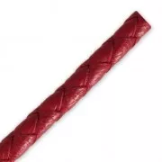 Braided leather cord 4.5 mm Red x 50 cm