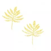 Iron-on Miniatures Mme Mlle 36 mm Tropical Leaf x20