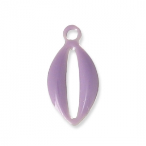 Epoxy resin metal shell charm  10 mm Mauve x 8