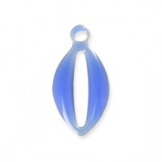 Epoxy resin metal shell charm  10 mm Blue x 8|raw }}