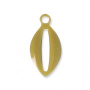 Epoxy resin metal shell charm 10 mm Olive x 8|raw }}