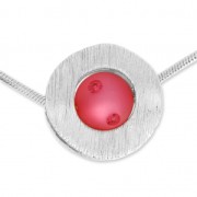 Design pendant 19 mm for 8 or 10 mm Polaris or round Satin Silver Tone