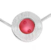 Design pendant 19 mm for 8 or 10 mm Polaris or round Satin Silver Tone