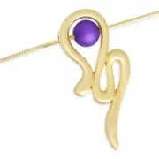 Design pendant snake 52 mm for 10 mm Polaris ou round Satin Gold Tone