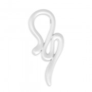 Design pendant snake 52 mm for 10 mm Polaris ou round Satin Silver Tone