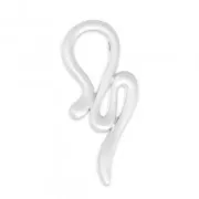 Design pendant snake 52 mm for 10 mm Polaris ou round Satin Silver Tone