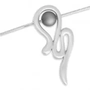 Design pendant snake 52 mm for 10 mm Polaris ou round Satin Silver Tone