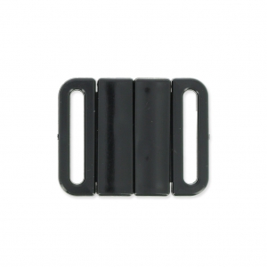 Swimsuit clasp 25 mm Black x1