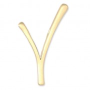 Design pendant V 44x29 mm for 10 mm Polaris ou round Satin Gold Tone