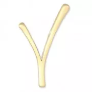 Design pendant V 44x29 mm for 10 mm Polaris ou round Satin Gold Tone