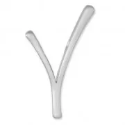 Design pendant V 44x29 mm for 10 mm Polaris ou round Satin Silver Tone