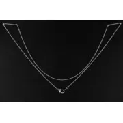 Metal chocker for Miyuki Delica 11/0 with oval mesh 0.8x1 mm rhodium x 45 cm