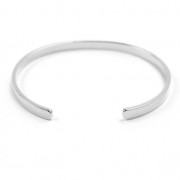 Brass cuff bracelet to customize 4,1x150 mm rhodium