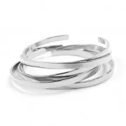 Brass cuff bracelet to customize 4,1x150 mm rhodium