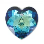 Crystal - PureCrystal 6215 Heart 18mm Crystal Bermuda Blue x1 PureCrystal 6215 Heart 18mm Crystal Bermuda Blue x1