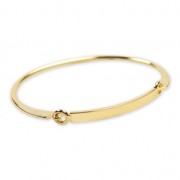 Brass bracelet with a plate to personnalize 4x190 mm Gold Tone|raw }}