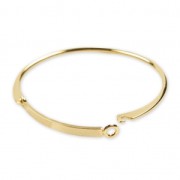 Brass bracelet with a plate to personnalize 4x190 mm Gold Tone