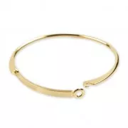 Brass bracelet with a plate to personnalize 4x190 mm Gold Tone