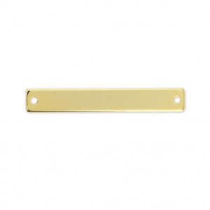 Pendant spacer 2 holes for bracelet 33x5 mm Gold Tone