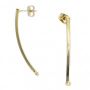 Curved earstuds with closed rings to decorate 40 mm Gold Tone x2|raw }}