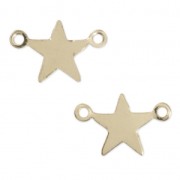 Gold filled stars spacers with 2 loops 11.5x7 mm x2|raw }}