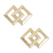 Gold filled square spacers 11x8 mm x2|raw }}