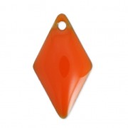 Metal and epoxy resin 16x9 mm rhinestones - Orange x8|raw }}