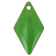 Metal and epoxy resin 16x9 mm rhinestones - Green x8|raw }}