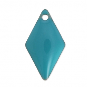 16x9 mm rhinestones in metal and epoxy resin - Green Turquoise x8