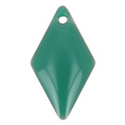 Epoxy resin and metal diamond shape 16 mm emerald green x 8|raw }}