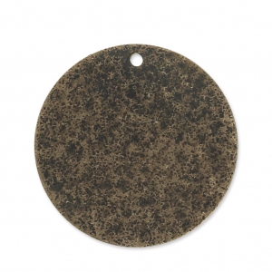 Metal round raw medals 25 mm bronze tone x4